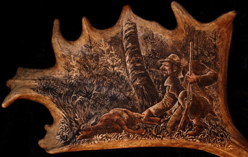 rytiny-493 Pytlák se srncem