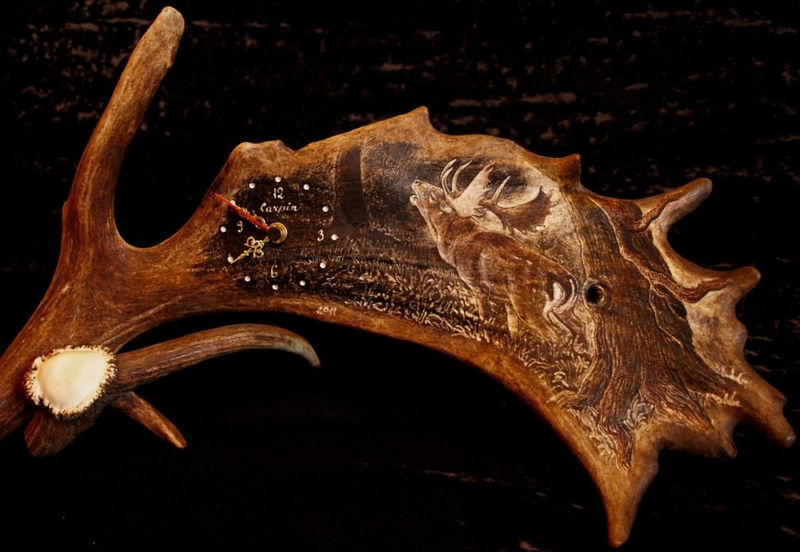 rytiny-463 Hodiny s motivem daňka