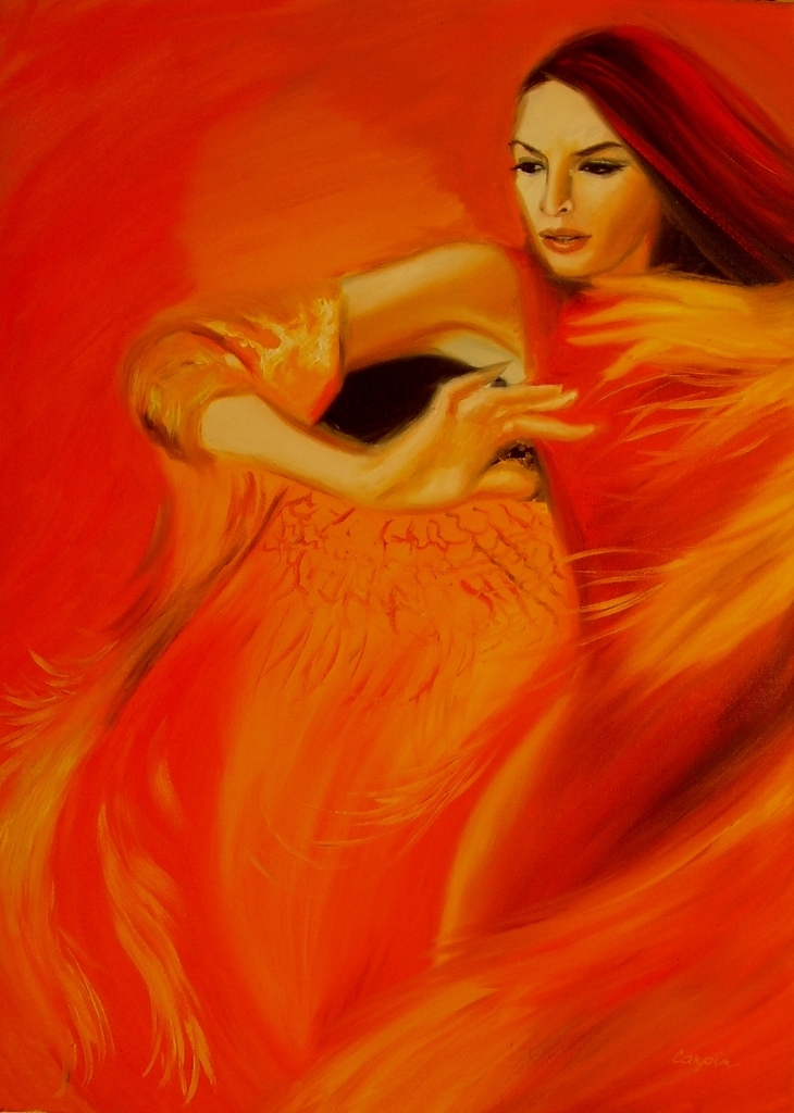 akt a figurální malba-Flamenco